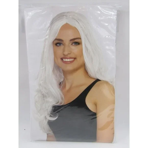 Claire's Womens Hair Accessories Halloween White Tinsel Sparkly Wig Costumes New - Picture 3 of 7